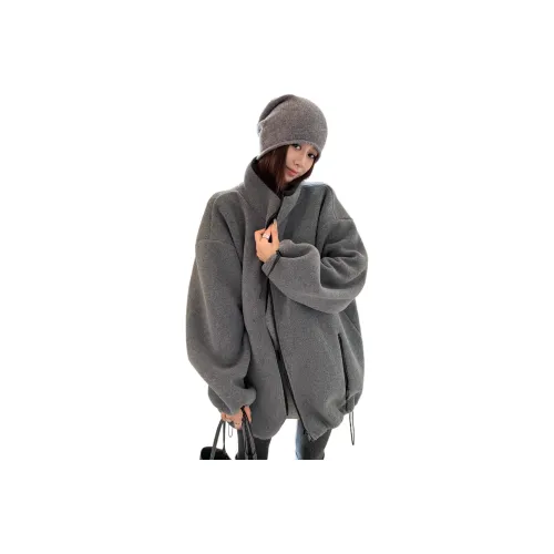 IWZI Серый Женские Бархатные Куртки