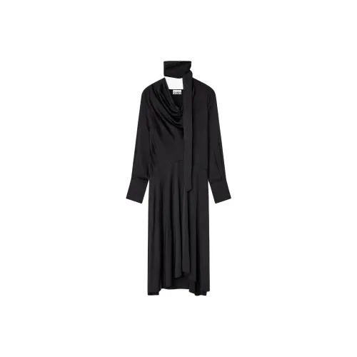 GANNI Длинное платье с длинными рукавами женское