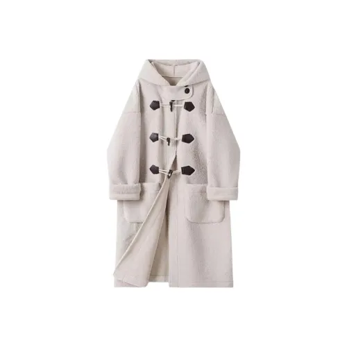 ZVJH Экрю Женское пальто