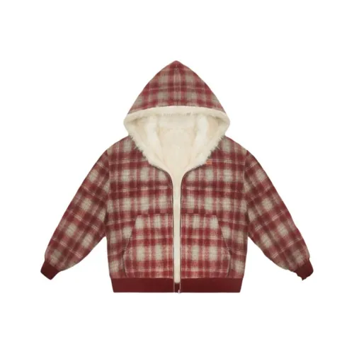 DITB Красная клетка Женские пуховики