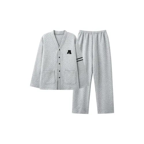 MADALLO Light Gray Men's Pajama Sets