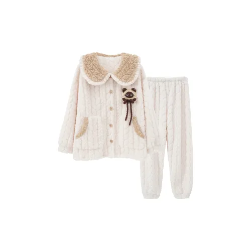 JINXU Абрикос Женские Пижамные Комплекты