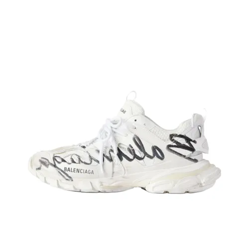 Balenciaga Track Signature Low Top Повседневная обувь Мужская Белая