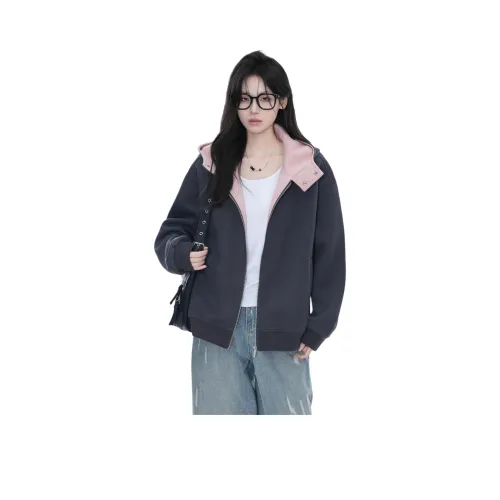 YOUSEKOO Темно-серый Женский Свитшот