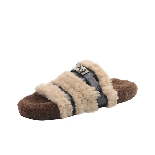 WUJI Резиновый Slip-resistant Slide Slipper Женские