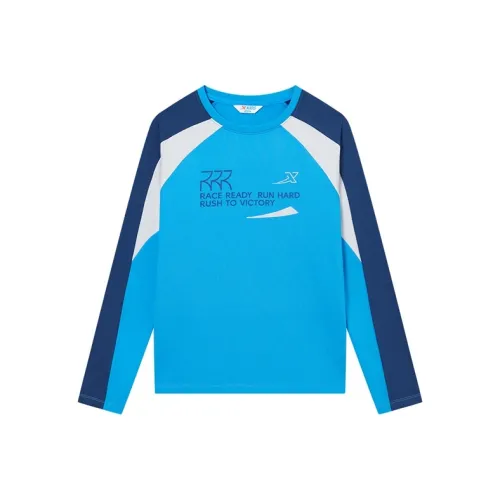 XTEP Бирюзовый Глазурно-голубой Детские T-рубашки