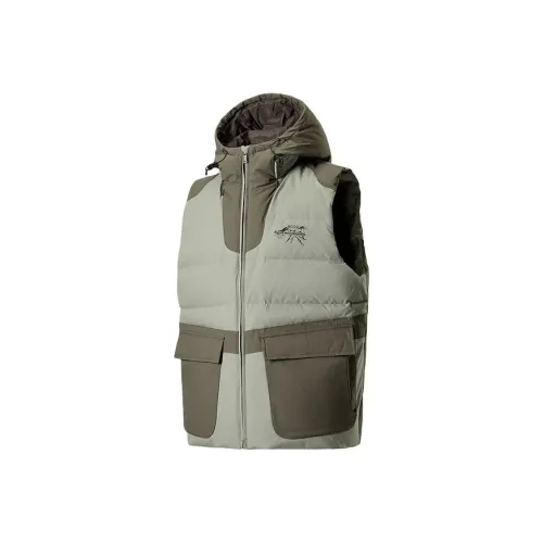Ecco Army Green Men's Down Vest Ecco Армейский зеленый мужской пуховый жилет