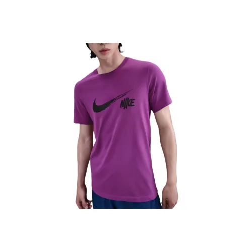 nike Dri Fit Темно-фиолетовый Мужская T-рубашка