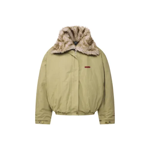 HOKLV Хаки С подарками Съемный Пуговица Унисекс Пуховики