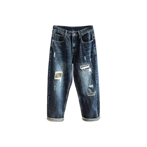 CAT'S PAW Синий Унисекс Джинсы