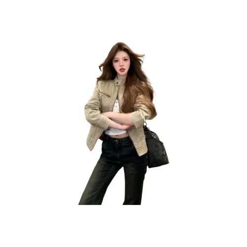 LANGQING Хаки Бесплатная доставка с бренд наклейкой Женские куртки