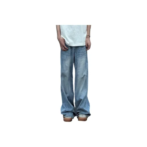 HABIMOTO Light Blue Unisex Jeans HABIMOTO Светло-голубые унисекс джинсы
