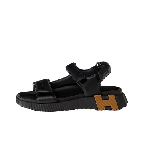 HERMES Junior One Ремешок Сандалии 3,7 см Женские Черные