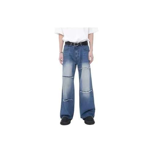 PISYPOX Blue Unisex Jeans PISYPOX Синий Унисекс Джинсы
