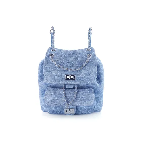 Miniso Рюкзак из искусственной кожи стандартный женский небесно-голубой