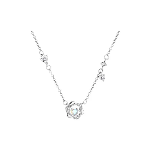 LINGSHIYUE Цветное стекло Нефритовые ожерелья Женские