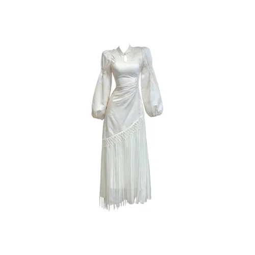 GJFD Длинное платье с длинными рукавами женское