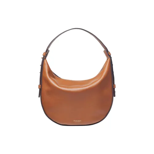 Aspinal Of London Телячья кожа Сумка Saddle Сумка через плечо Женская Коричневая