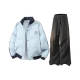 Светло-синие + черные штаны