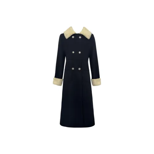 ZVJH Черное Женское Пальто