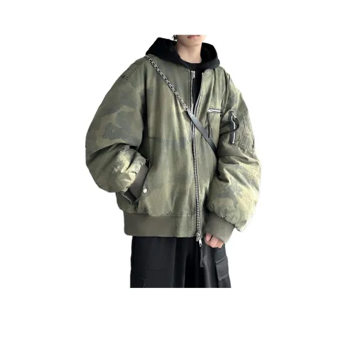 BLACK AT Армейский зеленый Унисекс Пуховики
