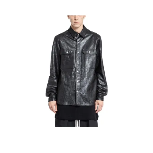 RICK OWENS RO Кожаная куртка мужская