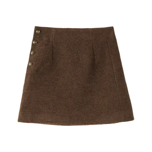 Still Quiet Кофе Женские Повседневные Короткие Юбки
