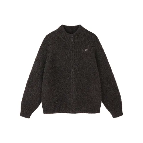 MATCHA STORY Свитер Crewneck Кардиган Унисекс Темный кофейный