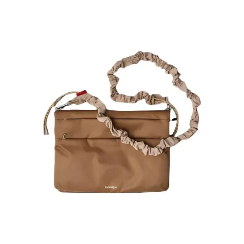 Topologie С подворотом Эластичная лента Сумка через плечо Большая Унисекс Медный