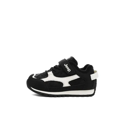 Jeep Slip-resistant Breathable Lightweight Cushioned Low-Top Casual Shoes Knight Black Children's