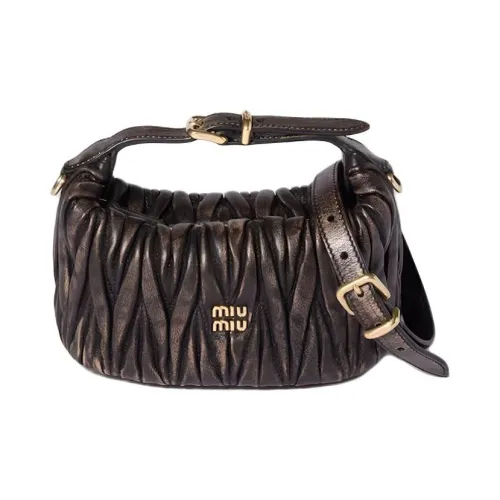 MIU MIU Lambskin Bag Mini Women's Coffee