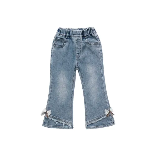 RHOBESAM Kawao Bowknot Flared Jeans Blue Kids Jeans