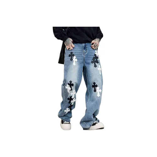 PISYPOX Blue Unisex Jeans PISYPOX Синий Унисекс Джинсы