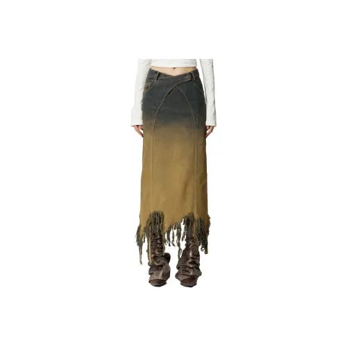 SAMUEL GUI YANG Denim Long Skirt Women's