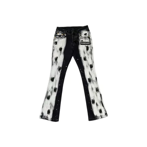 RVANGUARD Черные с чернильными пятнами Унисекс Джинсы