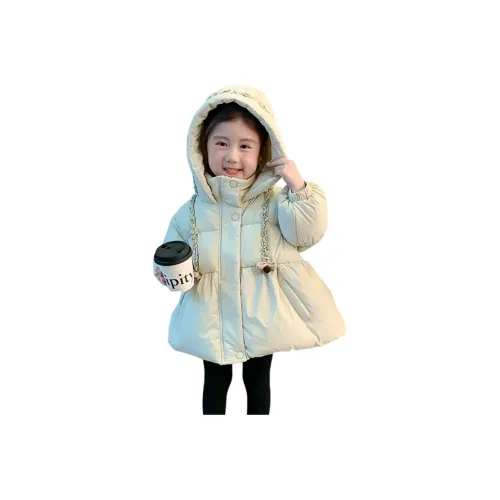 Lanza Повседневное Пуховое Пальто Зимний Бежевый Абрикосовый Дети Возраст 3-7 Лет