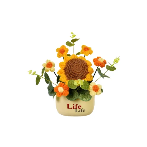 Pampered Journal Подсолнух Трикотажная ткань Букет Практичный Премиум Crochet Настольный Декор Сувениры и украшения DIY Игрушки