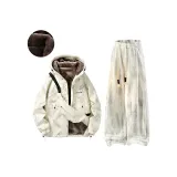 Мультяшный Белый + Экрю [с флисовой подкладкой]