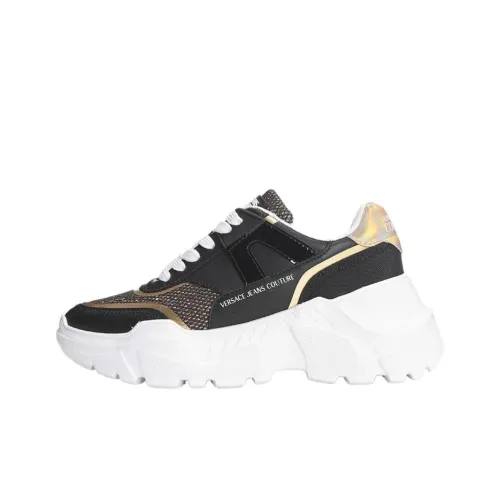 VERSACE JEANS COUTURE Speedtrack Low Топ Повседневная обувь Женская Черная