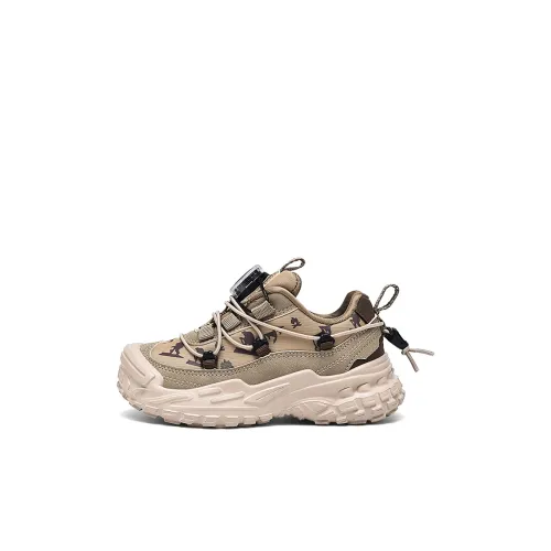 Jeep Slip-resistant Abrasion-resistant Lightweight Cushioning Low-top Streetwear Khaki Brown Children's