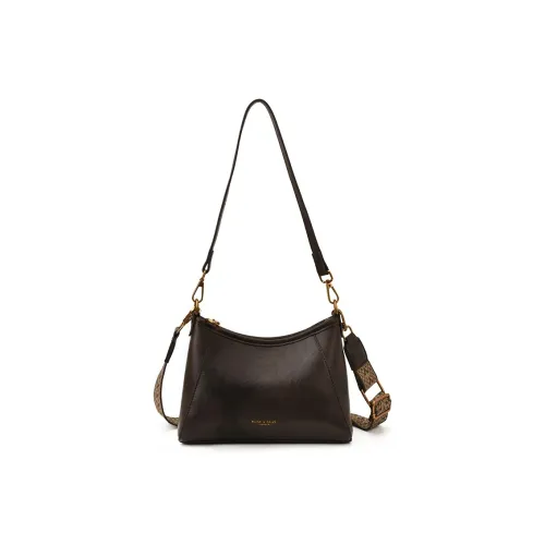 RIVMIND ПУ (полиуретан) Сумка через плечо Женская Кофейно-коричневый Черный