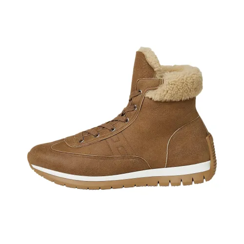 HERMES Lieva Короткий Сноубутсы 3,5CM Мужской Коричневый