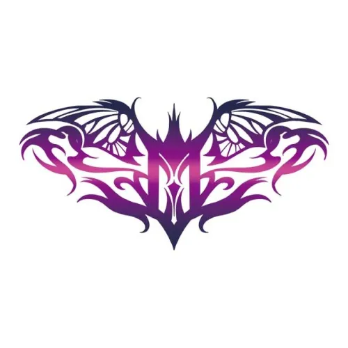 Gemini Pattern Multicolor Tattoo Sticker Близнецы Узор Многоцветный Тату Стикер