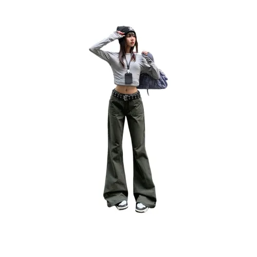 STGX Серый Wa Армейский зеленый. Унисекс Цвет Женские Джинсы