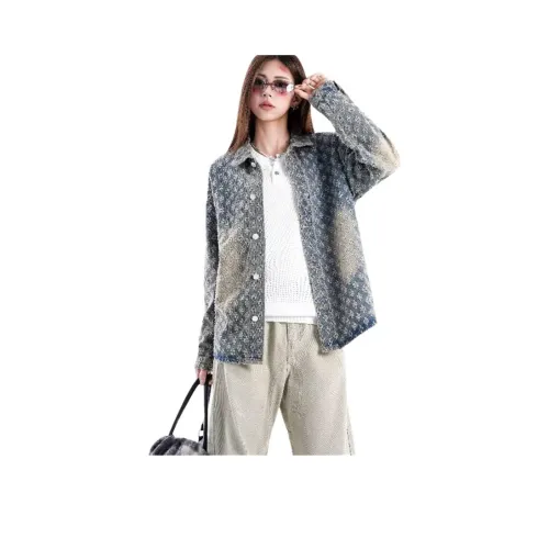 YICHEN Синий Женские Джинсовые Куртки