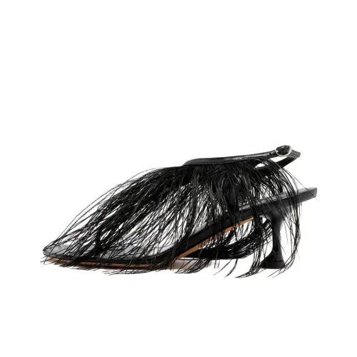 PROENZA SCHOULER Tee Стринг Перо One Ремень Сандалии 6 см Женские Черный