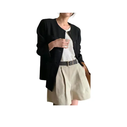 LANGQING Черный С подарками Wangqing Бренд Наклеенный Женское Пальто