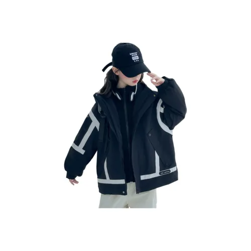 Yunpo Черный Пальто + Подкладка Школьный возраст Топы