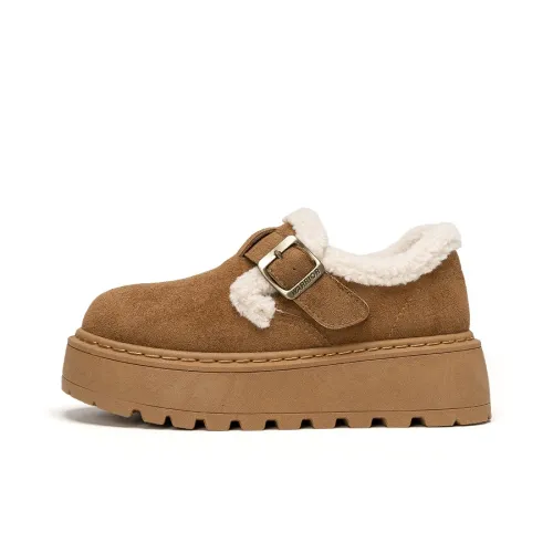 Warrior Термический Высота Увеличивающий Устойчивый к Износу Низкий Топ Повседневная Обувь Женская Коричневый