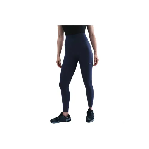 Nike Dri Fit Темно-синий Женские Леггинсы